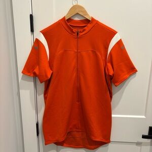 Nike Men's Short Sleeve Zip Cycling Jersey - Orange & White